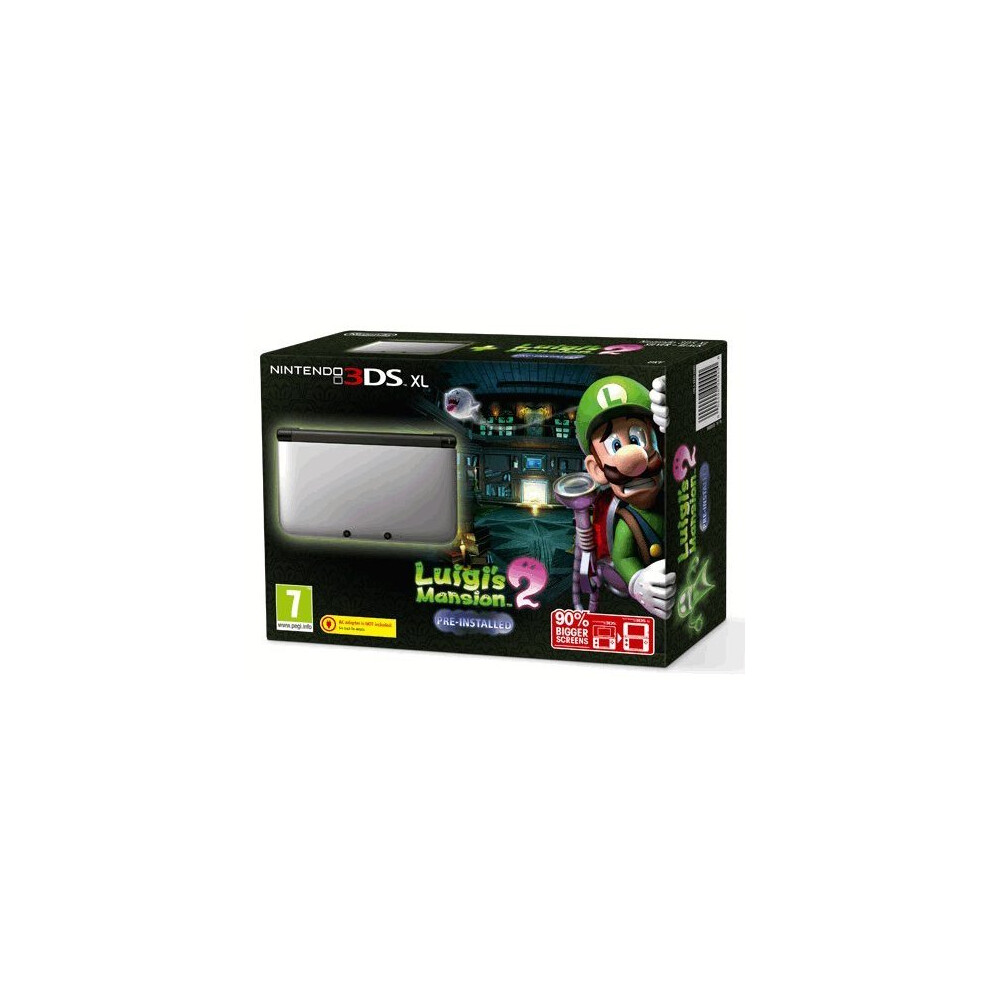 Nintendo 3DS XL Console - Silver with Pre-installed Luigi's Mansion 2 (UK)  (3DS XL)