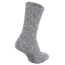 FLOSO® Mens Warm Slipper Socks With Rubber Non Slip Grip (UK 6-12 (EURO 39.5 - 47)) (Grey) (New)