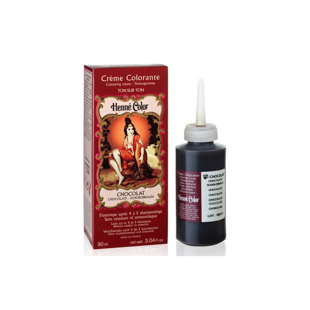Henne-Color Cream,Brown,Multicoloured Henne Color Chocolate Henna Hair Colouring Cream 90 Ml