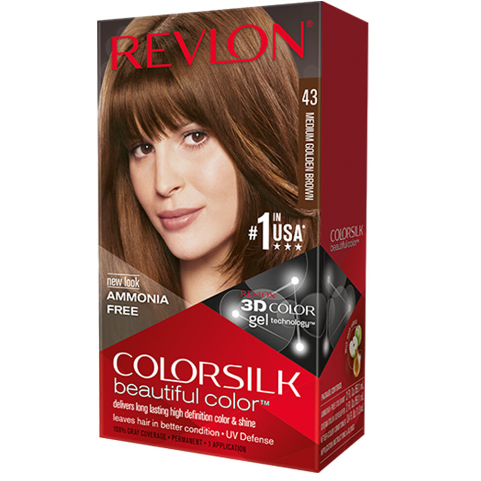 Revlon Colorsilk Haircolor, Medium Golden Brown 43