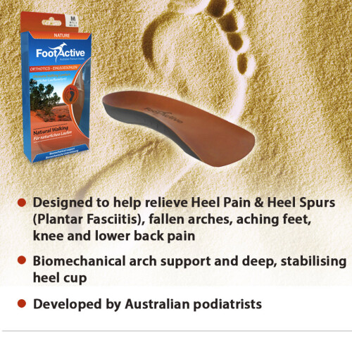 (Large (9 - 10½)) FootActive NATURE 3/4 Length insoles 2