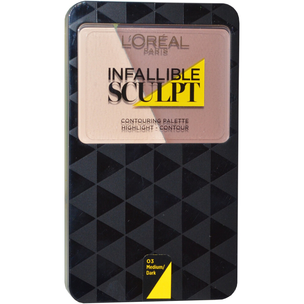 LâOrã©Al Paris Dark L'oreal Paris Infallible Sculpt Contour Palette Medium Rrp Â£9.99