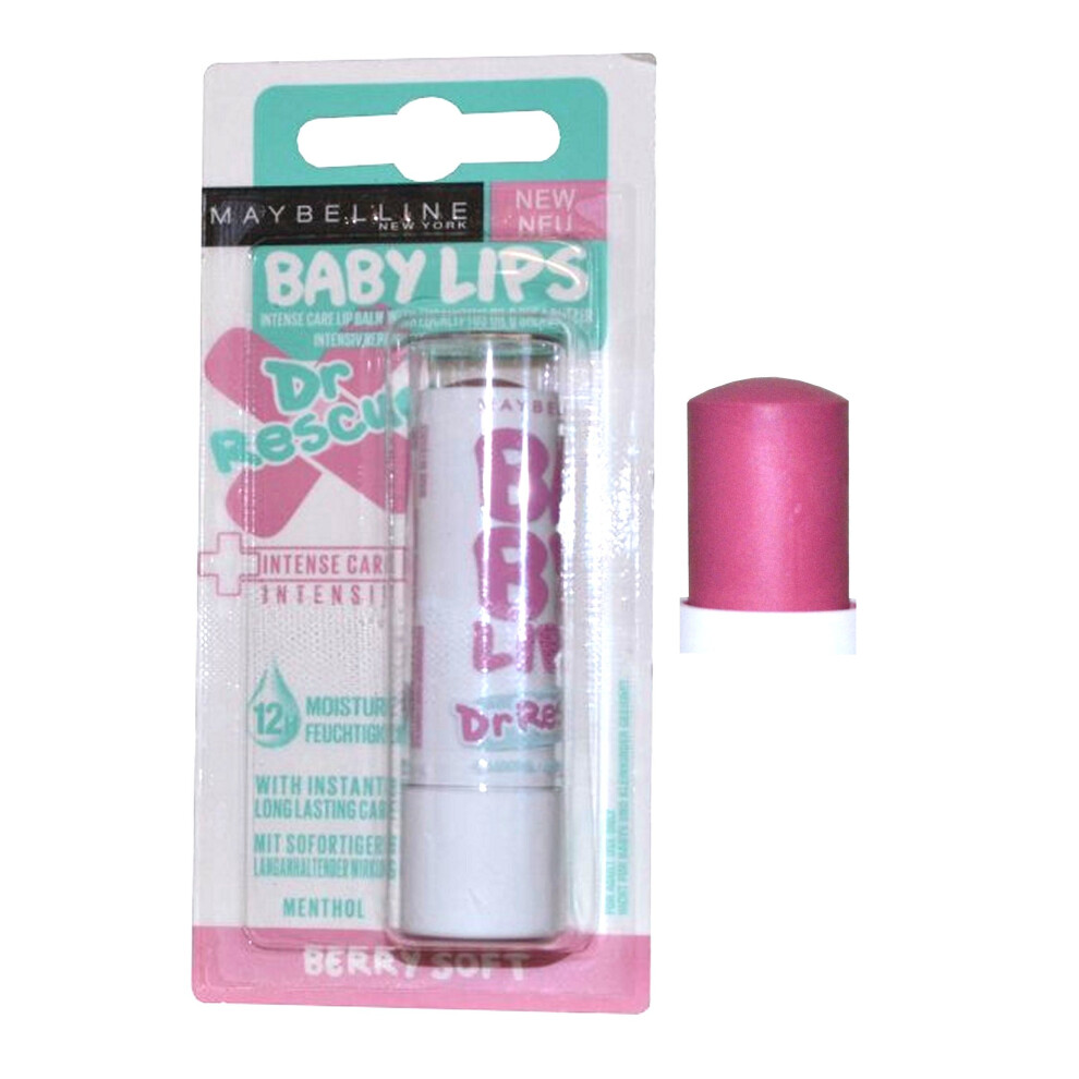 Maybelline Baby Lips Intense Care Lip Balm with Eucalyptus 4ml Berry Soft Dr Rescue