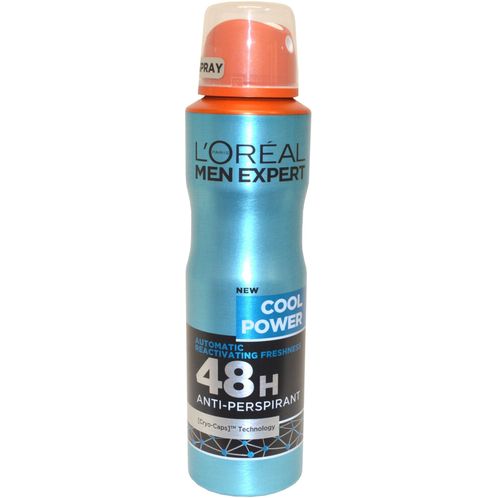 Men Expert by L'Oreal Anit Perspirant Spray 48h 150ml Cool Power