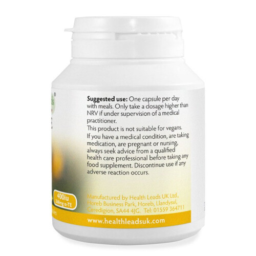 Natural Vitamin E 400iu x 90 capsules (100% Natural D-Alpha Tocopherol) 2
