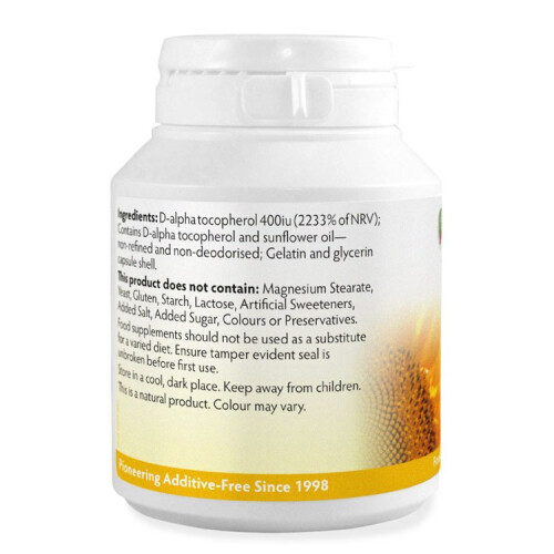 Natural Vitamin E 400iu x 90 capsules (100% Natural D-Alpha Tocopherol) 1