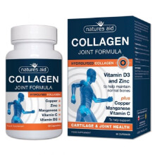Natures Aid Collagen Joint Formula Hydrolysed Collagen with Vitamin D3 & Zinc - 60 Capsules