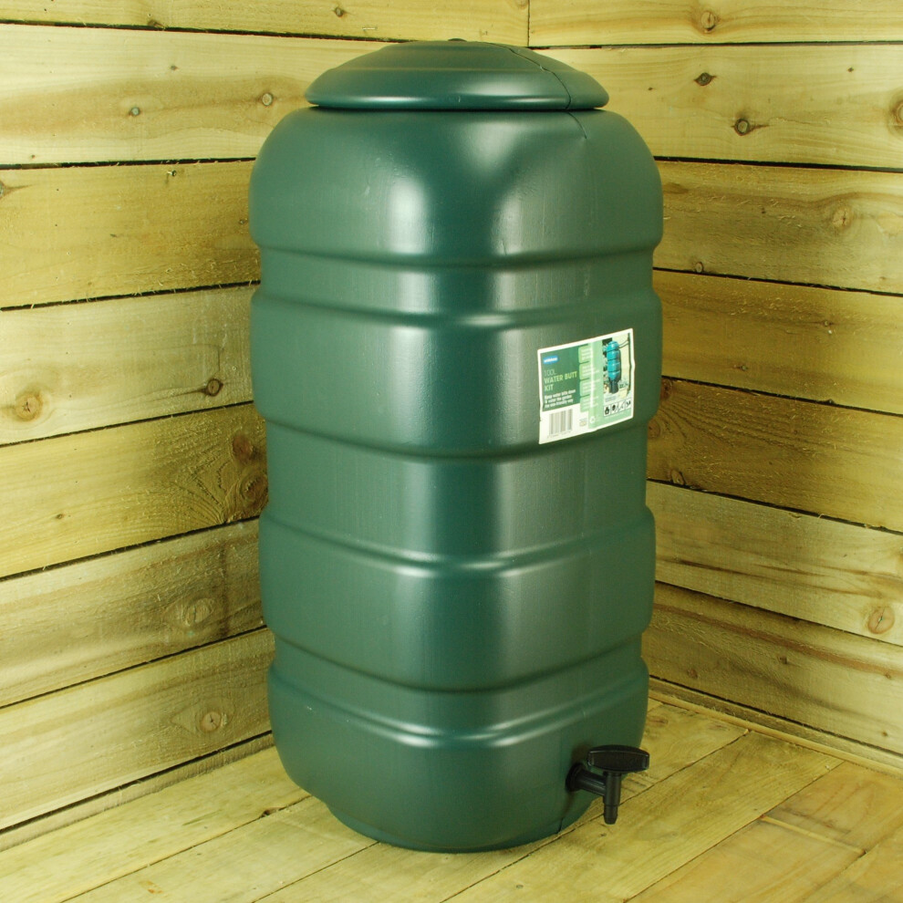 100 Litre Garden Water Butt Kit with Stand & Rain Water Diverter
