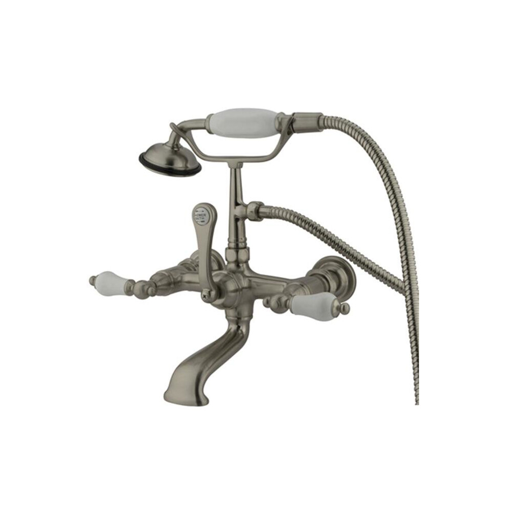 Kingston Brass Cc553t8 Clawfoot Tub Filler With Hand Shower - Brushed Nickel Finish 663370094736