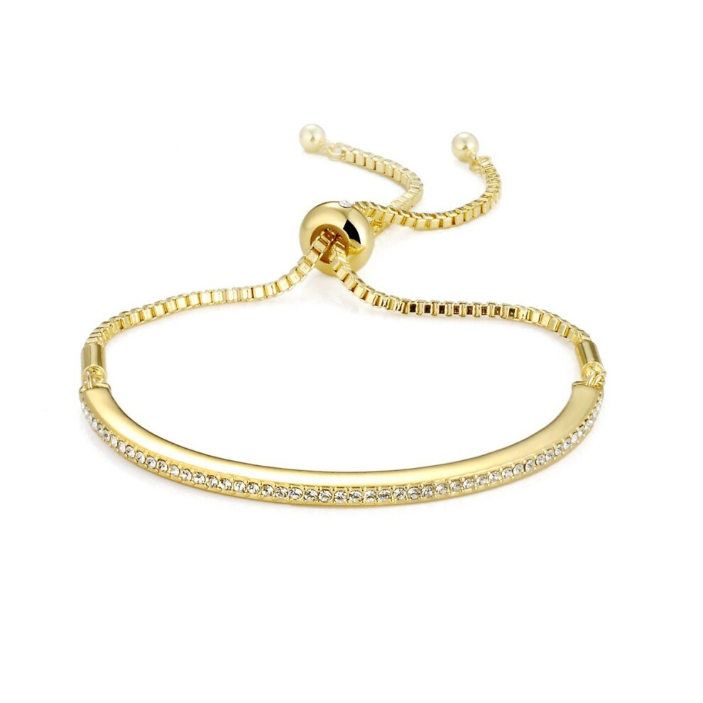 Gold Plated Friendship Bracelet Created with Swarovski Crystals