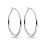 Philip Jones Jewellery Silver Plated 40mm Hoop Earrings 1