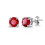 Philip Jones Jewellery July (Ruby) Birthstone Earrings Created with Swarovski Crystals 1