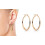 Philip Jones Jewellery Gold Plated 30mm Hoop Earrings 2