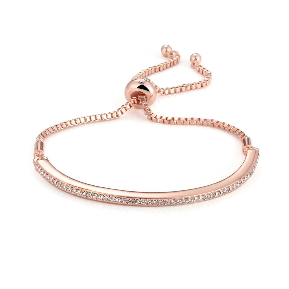 Rose Gold Plated Friendship Bracelet Created with Swarovski Crystals