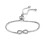 Philip Jones Jewellery Silver Plated Infinity Friendship Bracelet Created with Swarovski Crystals 1