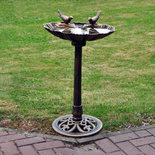 Kingfisher Kingfisher Traditional Bronze Effect Garden Bird Bath 1