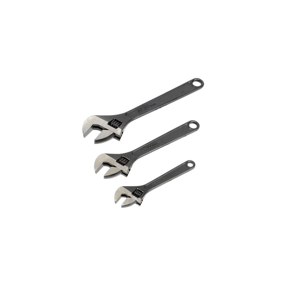Sealey AK607 3pc Adjustable Wrench Set Rust Resistant