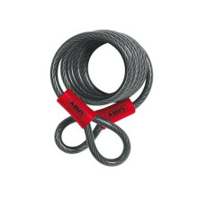 Antivol Spiraal - Abus - 1850/185 - 2 lussen - Staal kabel - Kleur Zwart