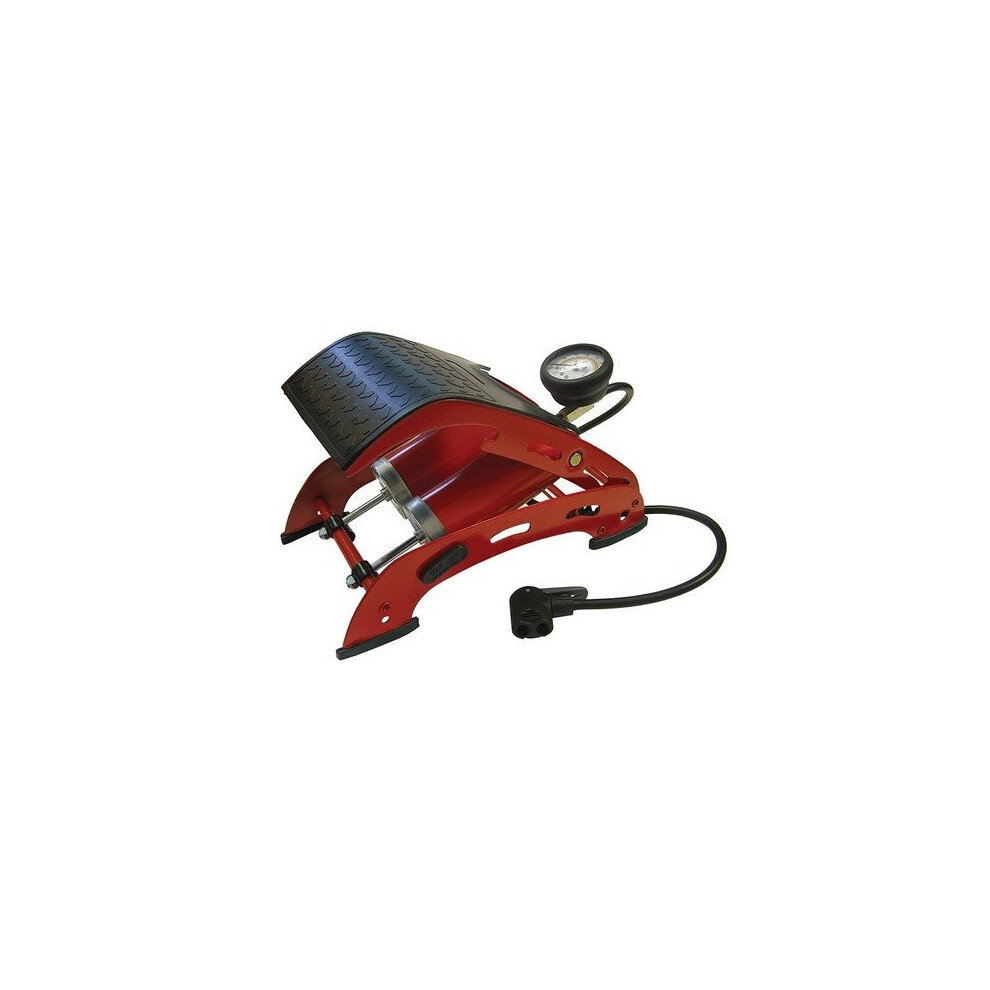 Faithfull FAIAUFPUMP2 Foot Pump Double Cylinder with Gauge