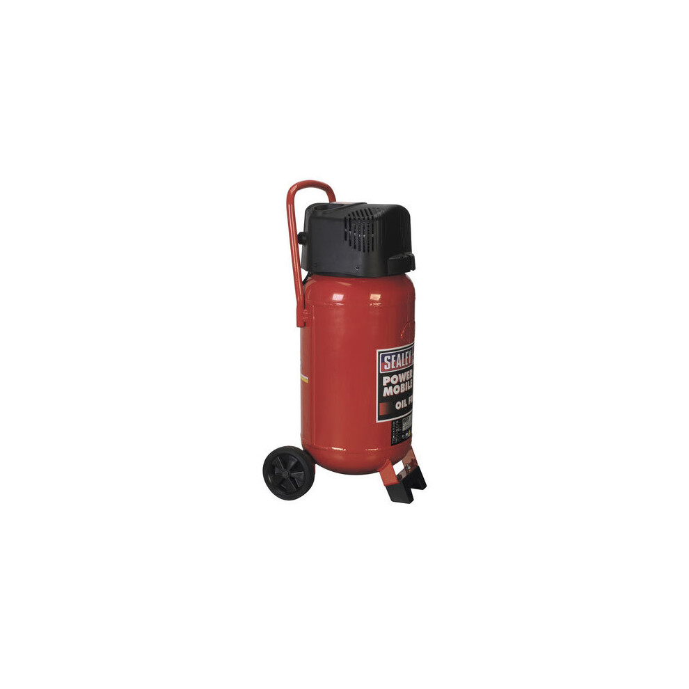 Sealey SAC05020 Air Compressor 50 Litre Oil Free Belt Drive 2 HP