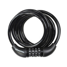 Master Lock 8221E Black Self Coiling Combination Cable 1.8m x 8mm