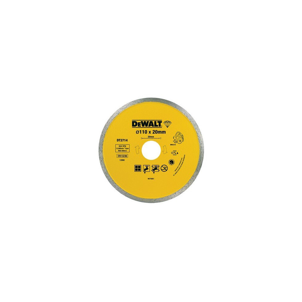 DeWalt DT3714-QZ Diamond Tile Blade 110mm x 20mm