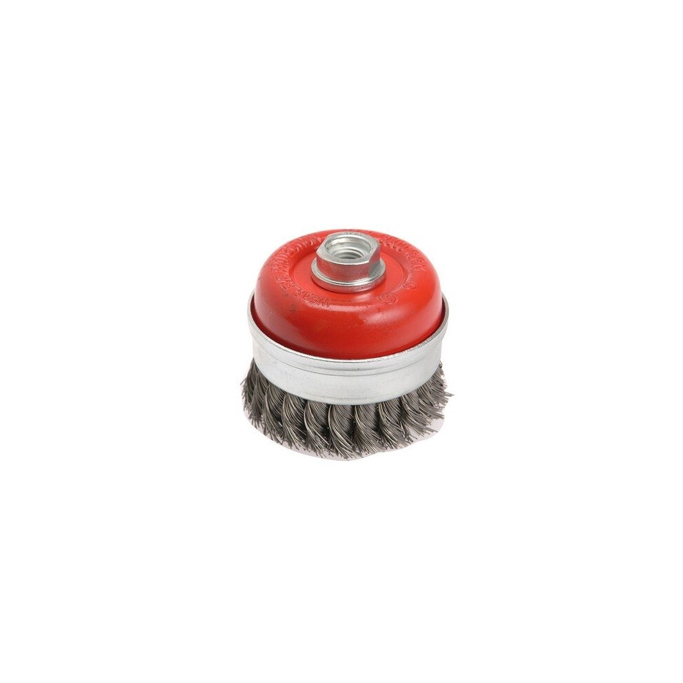 Faithfull Faiwbt100 Wire Cup Brush Twist Knot 100Mm X M14 X 2 0.50Mm
