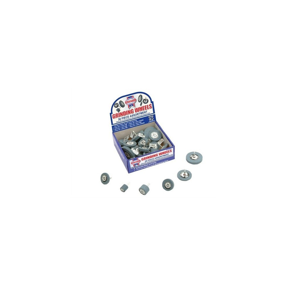 Faithfull FAIGWA36 Grinding Wheel Assortment 36 Piece