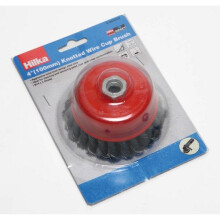 Hilka 51960004 Knotted Wire Cup Brush 4" (100mm) M14
