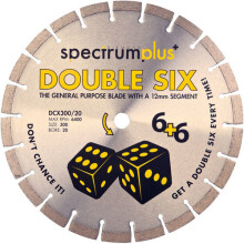 Spectrum DCX350/20 Double Six General Purpose 350 x 20mm Diamond Disc Blade