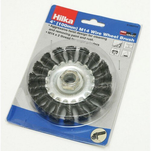 Hilka Hilka 51960114 Wire Wheel Brush 4" (100mm) M14