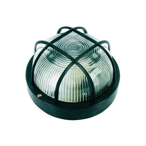 Byron BYRBE100Z Black Plastic Bulkhead Light - No Bulb