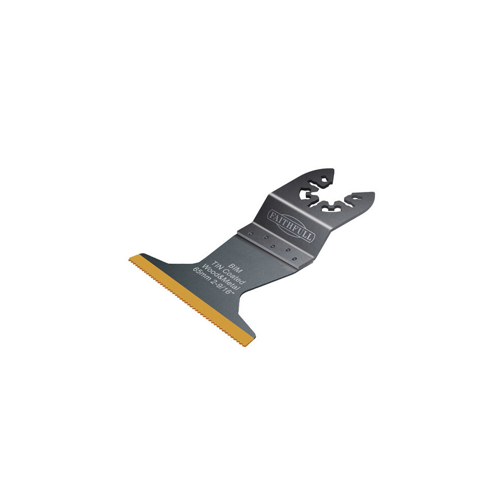 Faithfull FAIMFBM65 Multi-Functional Tool Bi-Metal Flush Cut TiN Coated Blade 65mm