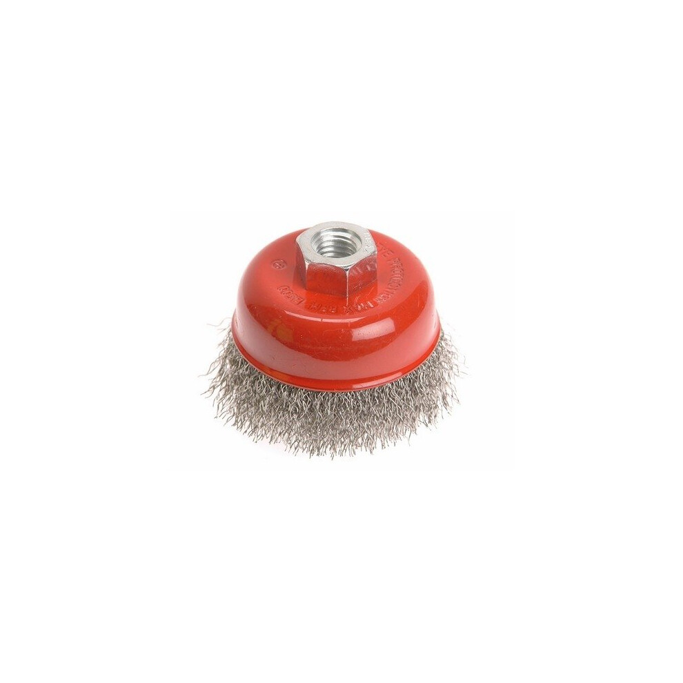 Faithfull FAIWBC80S Wire Cup Brush 80mm x M14 x 2 Stainless Steel 0.30mm