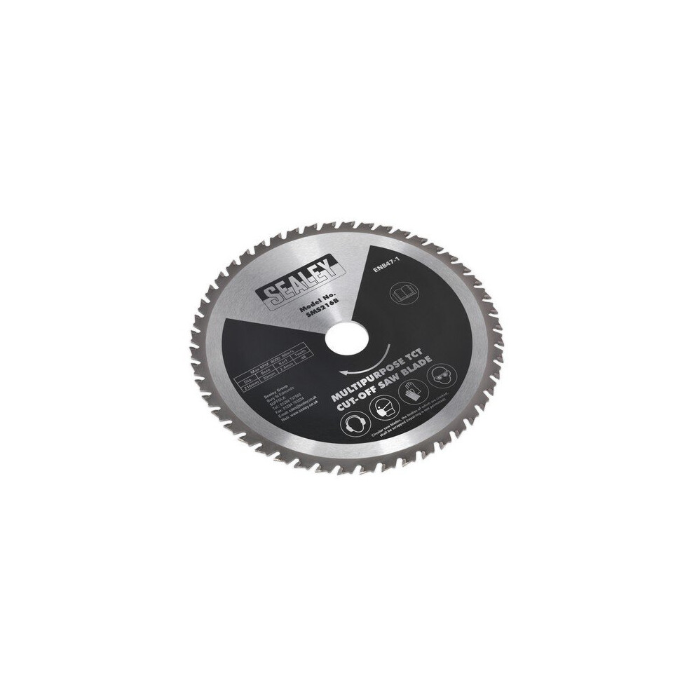 Sealey SMS216B Multipurpose Cut-Off Saw Blade 216 x 2.4mm/30mm 48tpu