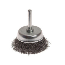 Faithfull FAIWBS50 Wire Cup Brush 50mm x 6mm Shank 0.30mm