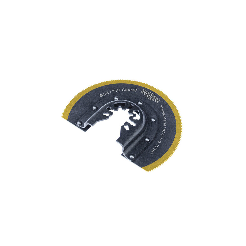 Faithfull FAIMFBM87 Multi-Functional Tool Bi-Metal Radial Saw TiN Coated Blade 87mm
