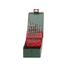 Forets HSS-G - Metabo - 25 kappaletta - Ristetty teroitus 135 - Metallikotelo - Ø 1-13 mm