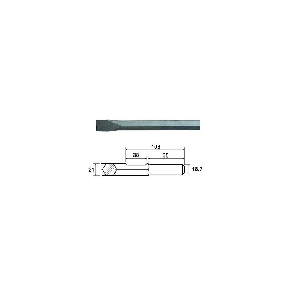 Faithfull FAIKAGC450 Chisel 450mm Kango Shank (914119)