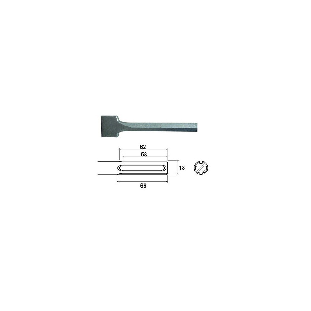 Faithfull FAIMAXSC75 SDS Max Scaling Chisel Straight 400 x 75mm