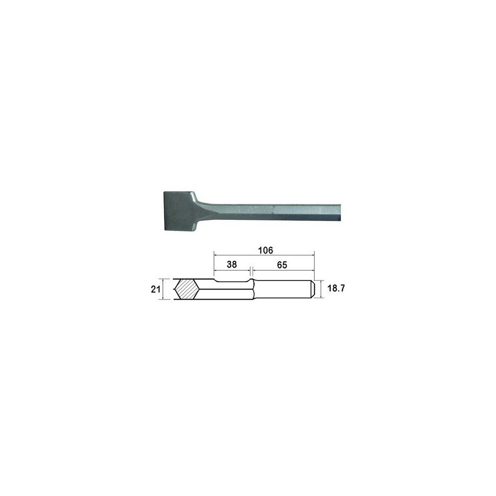 Faithfull FAIKAGSC75 Scaling Chisel Straight 300x75mm Kango Shank