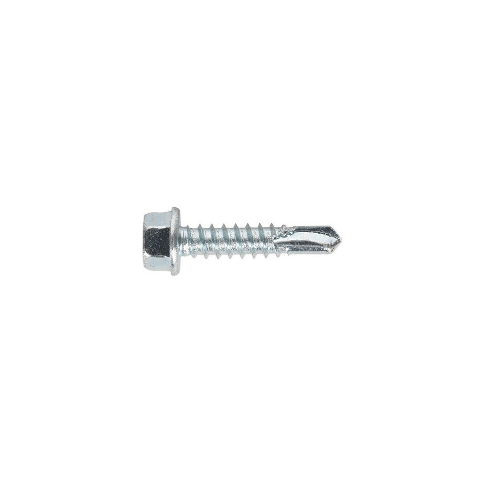 Sealey SDHX5525 Self Drilling Screw 5.5 x 25mm Hex Head Zinc DIN 7504K Pack of 100