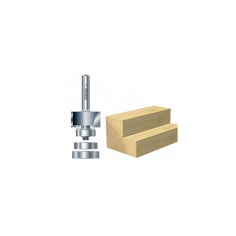 Trend 46/44X1/4Tc 46/44 X 1/4 Tct Bearing Guided Rebater 24Mm X 12.7Mm