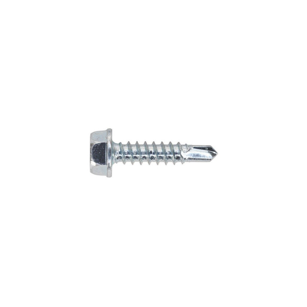 Sealey SDHX4219 Self Drilling Screw 4.2 x 19mm Hex Head Zinc DIN 7504K Pack of 100