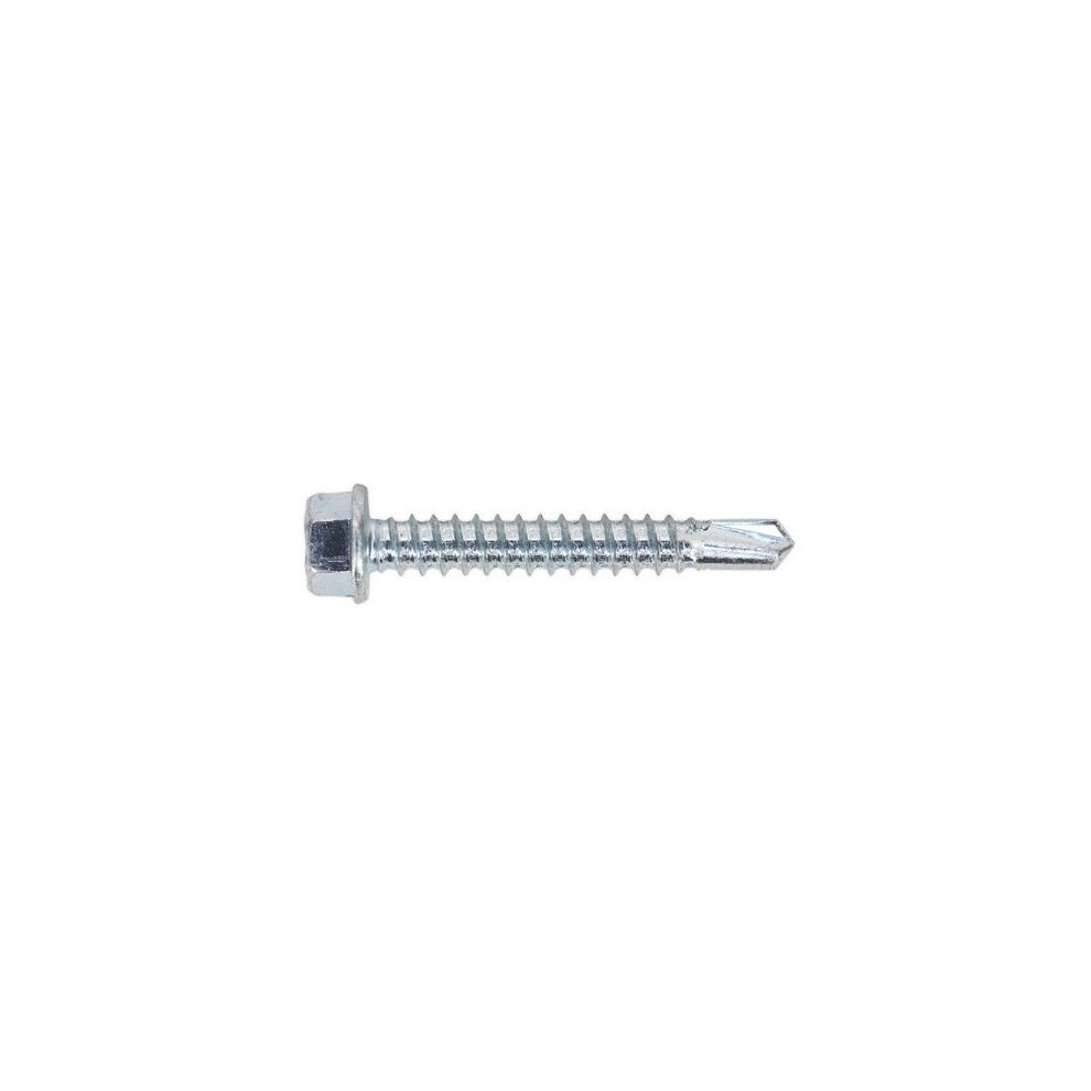 Sealey Sdhx5538 Self Drilling Screw 5.5 X 38Mm Hex Head Zinc Din 7504K Pack Of 100 5054511038057