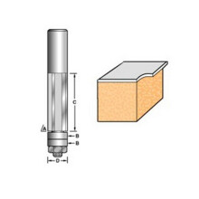 Trend 46/82X1/2TC 46/82 x 1/2 TCT 90° Bearing Guided Triple Flute Cutter 12.7 x 38.1mm