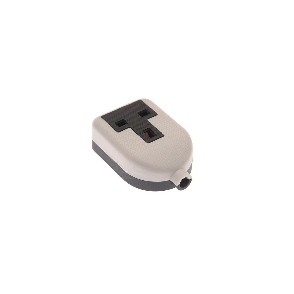 SMJRTS1GW SMJ White Rubber Trailing Extension Socket 13A 1-Gang, BS1363/A Compliant