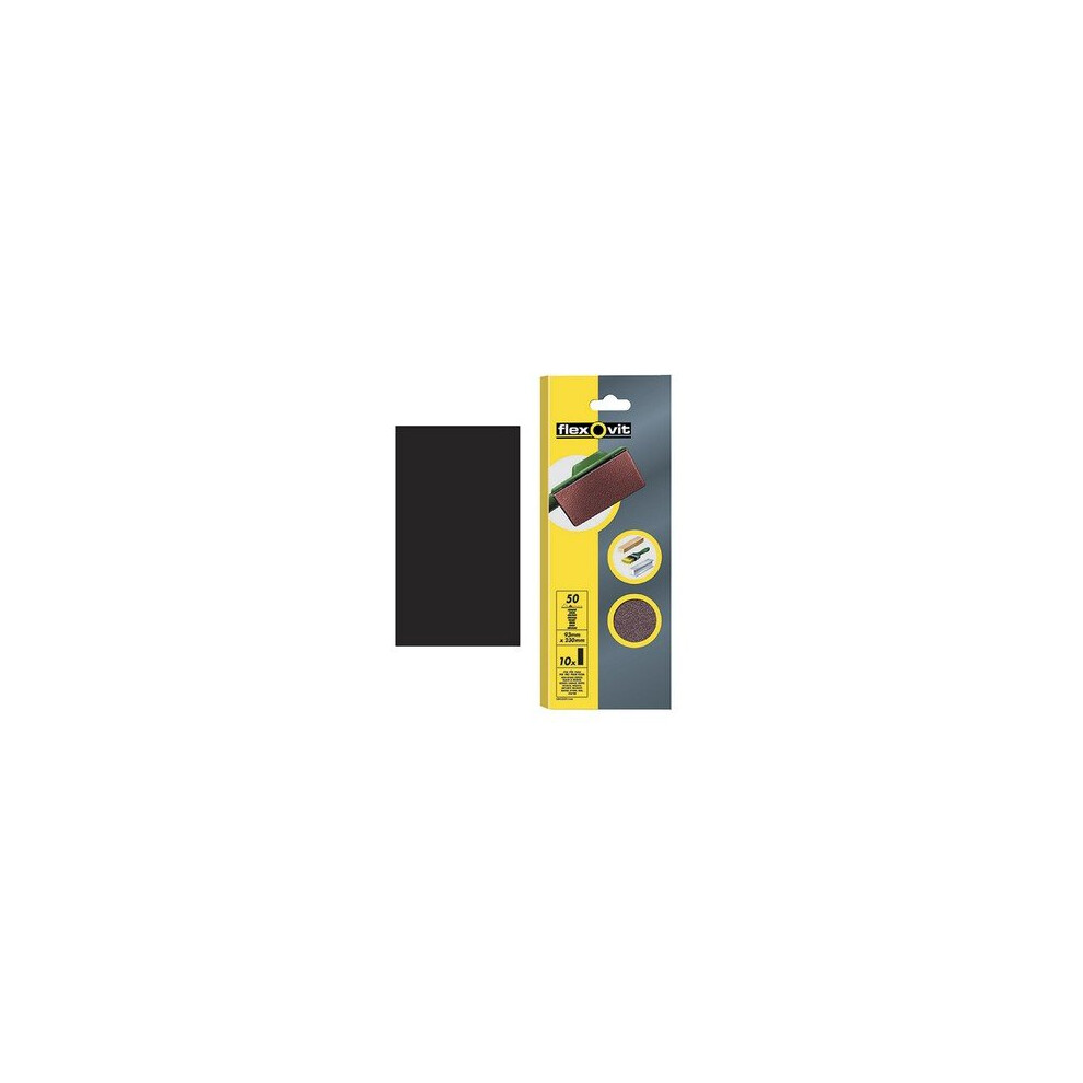 Flexovit 63642526327 1/2 Sanding Sheets Orbital 115 X 280Mm Plain Medium 80G Pack Of 10 3157625530102