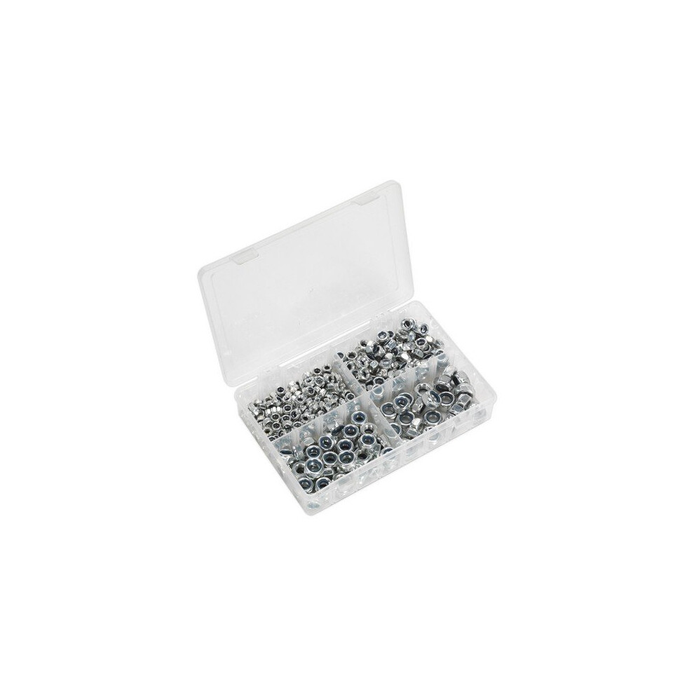 Sealey Ab032ln Nylon Lock Nut Assortment 300Pc M6-M12 Din 982 Metric 5054511018929