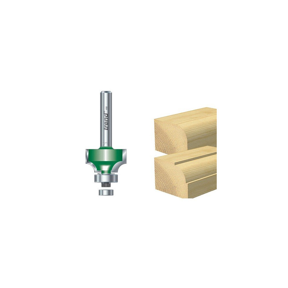 Trend C076x1/4Tc C076 X 1/4 Tct Bearing Guided Ovolo & Round Over 6.3Mm Radius